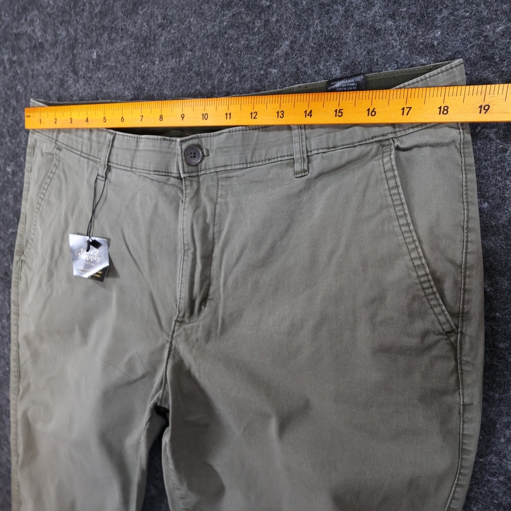 English Laundry Chino Pants Mens 38x32 Olive Green Cotton Stretch Straight Fit - Picture 5 of 15